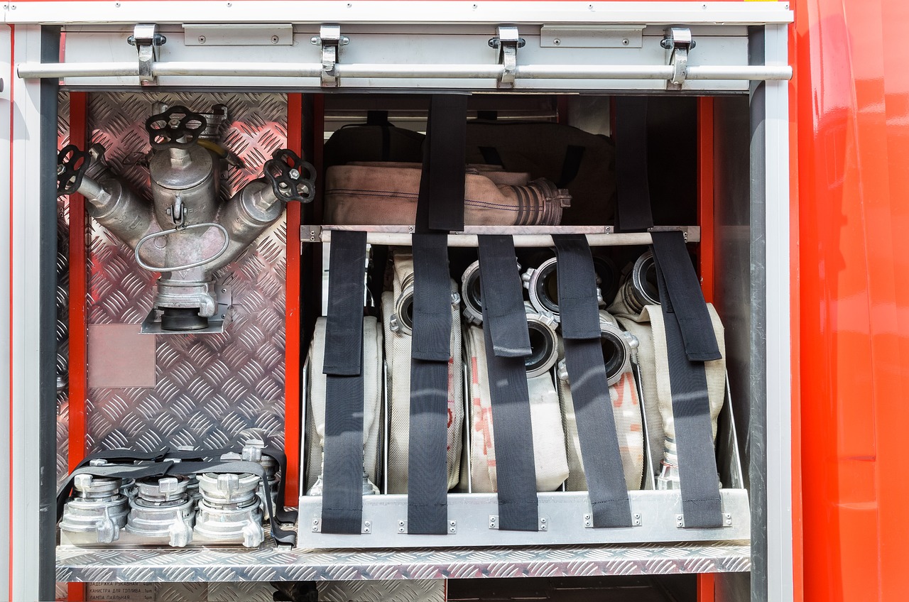 Fire truck compartment organization system